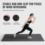 VEVOR - Juego de 6 alfombrillas para gimnasio de 0,56" de grosor, 24" x 24" de espuma EVA y parte superior de goma entrelazadas para entrenamiento con una cobertura de 24 pies cuadrados, suelos de rompecabezas impermeables para ejercicios de gimnasio, hogar, garaje, sótano, color blanco y negro