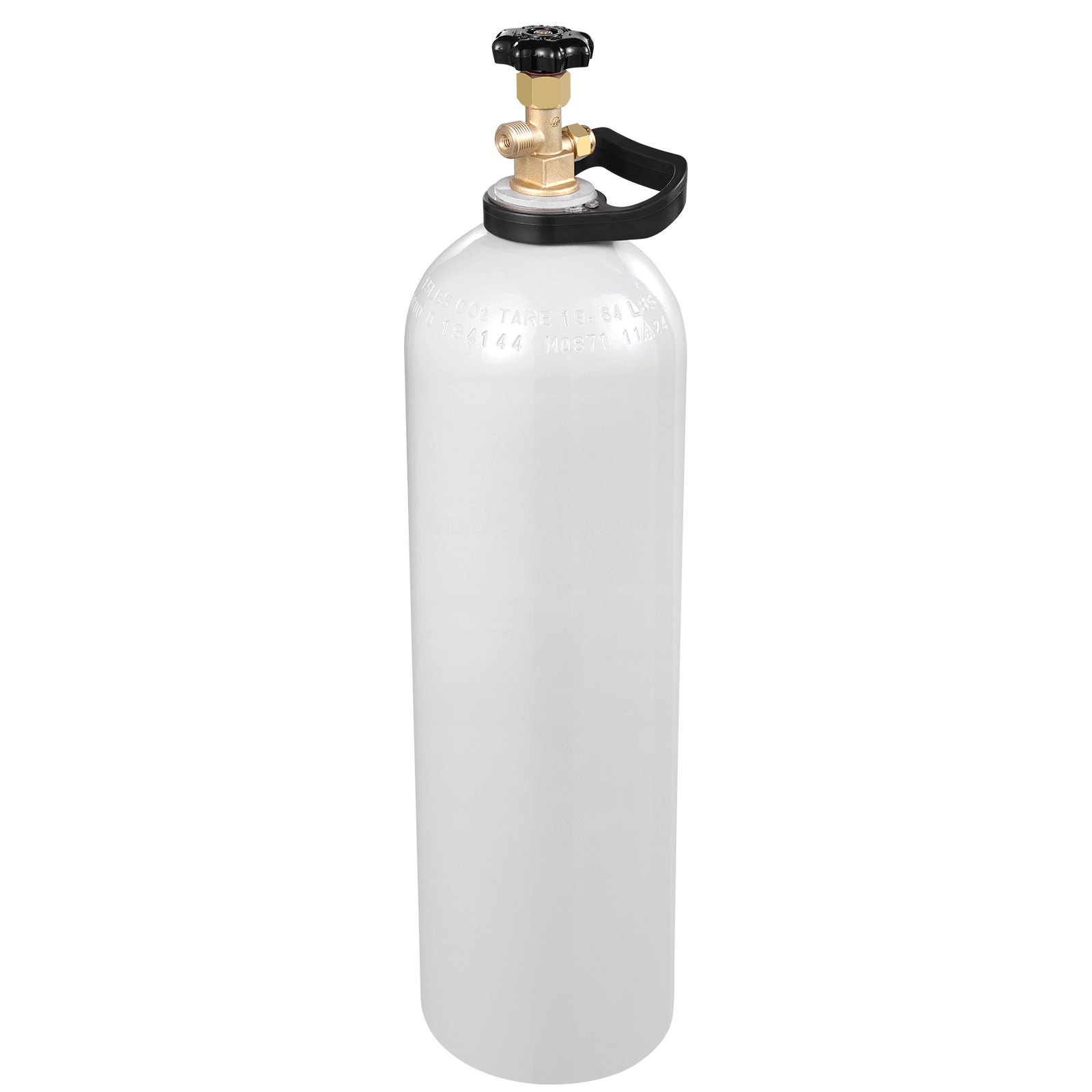 Tanque de CO2 VEVOR, cilindro de aleación de aluminio nuevo de 15 libras, tanque de aire de CO2 con revestimiento de pulverización ligero, válvula CGA320, manija y presión ajustable, cilindro aprobado por DOT para dispensar cerveza de barril y hacer refrescos