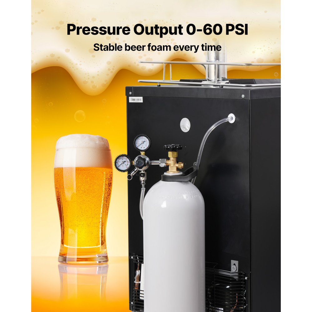 Tanque de CO2 VEVOR, cilindro de aleación de aluminio nuevo de 20 libras, tanque de aire de CO2 con revestimiento en aerosol, válvula CGA320, manija y presión ajustable, cilindro aprobado por DOT y TC para dispensar cerveza de barril y hacer refrescos