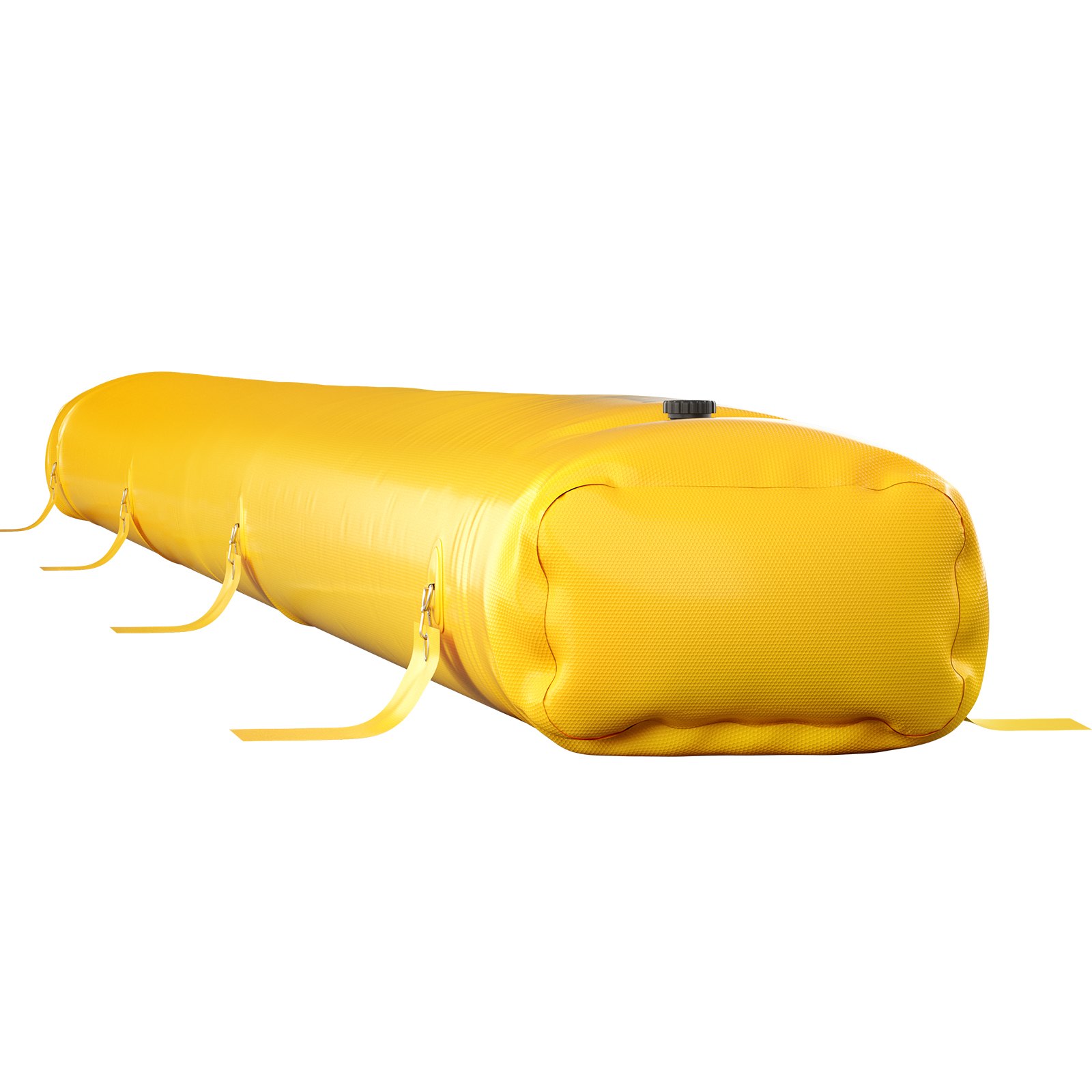 Bolsa antiinundaciones VEVOR amarilla con correas adjuntas para una colocación segura, diseñada para el control de inundaciones.