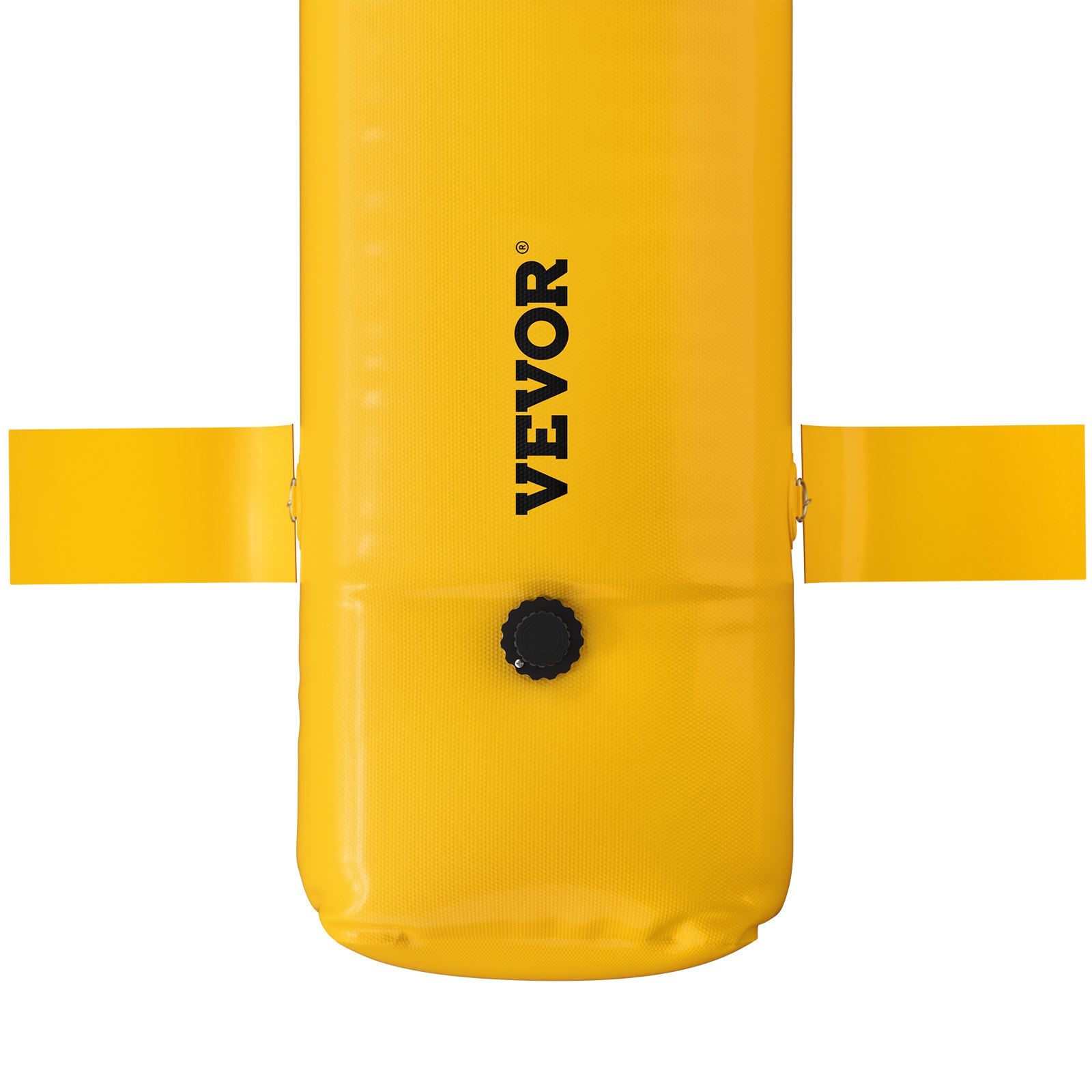 Bolsa antiinundaciones VEVOR amarilla con válvula central y asas laterales para un control eficaz de inundaciones.