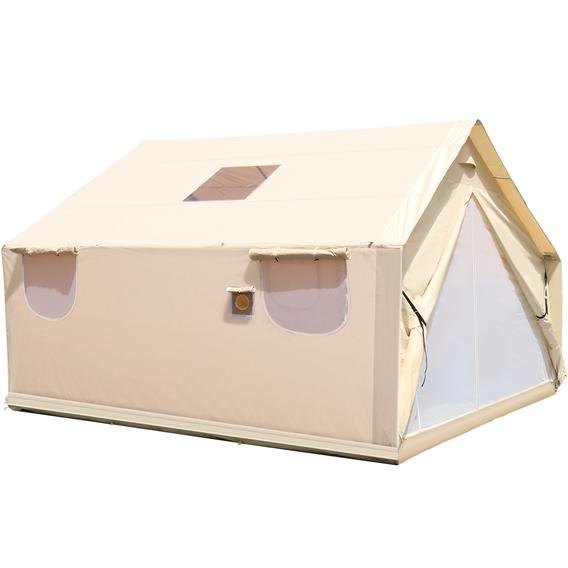 Tienda de campaña de lona VEVOR de 3 x 3,6 m, con solapa de PVC, impermeable, para acampar, con orificio para estufa, para 6-8 personas, ideal para exteriores, camping, senderismo, fiestas y caza.