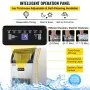 VEVOR 110V Máquina comercial de hielo Fabricador De Hielo 110 libras/24 horas máquina de hielo de 530 W con capacidad de almacenamiento de 30 libras