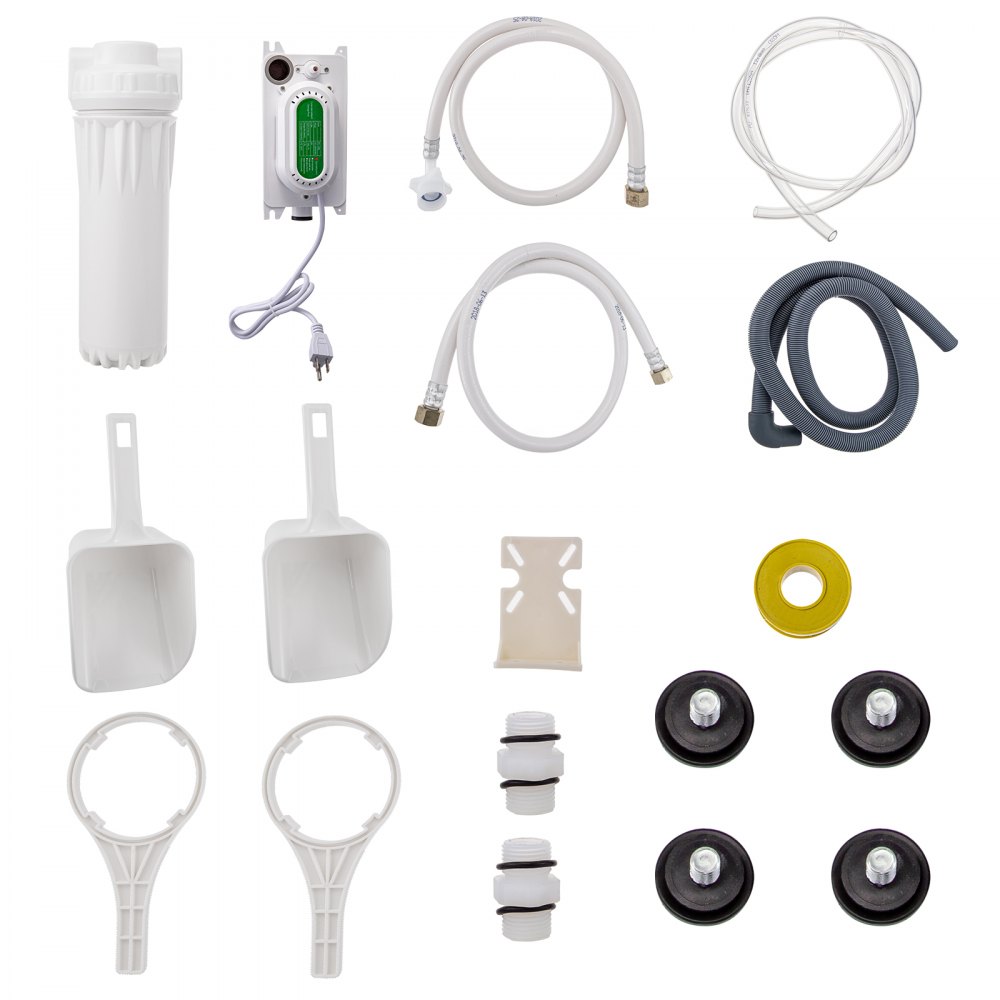 Máquina para hacer hielo comercial VEVOR de 110 V, máquina de hielo de acero inoxidable aprobada por ETL de 170 libras/24 horas con cubo de 66 libras, limpieza automática, cubo transparente, refrigerado por aire, incluye filtro de agua y bomba de drenaje