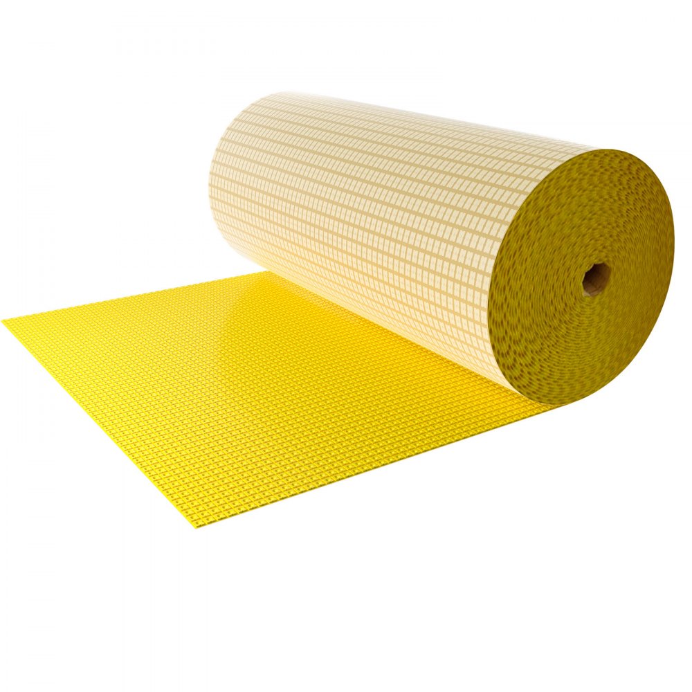VEVOR Membrana de Polietileno para Desacoplamiento 12,5 x 1 m Rollo de Membrana de Desacoplamiento Grosor 3 mm Membrana para Desacoplar e Impermeabilizar Área de Cobertura 12,5 m² para Baño Cocina