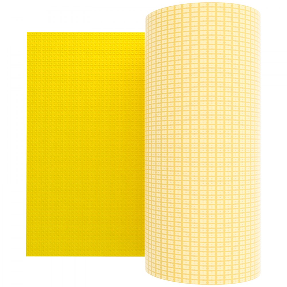 VEVOR Membrana de Polietileno para Desacoplamiento 12,5 x 1 m Rollo de Membrana de Desacoplamiento Grosor 3 mm Membrana para Desacoplar e Impermeabilizar Área de Cobertura 12,5 m² para Baño Cocina