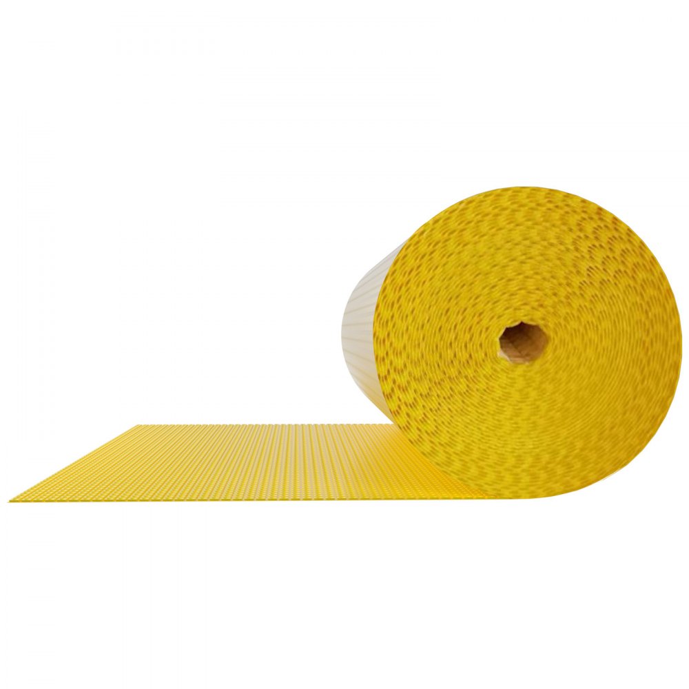 VEVOR Membrana de Polietileno para Desacoplamiento 12,5 x 1 m Rollo de Membrana de Desacoplamiento Grosor 3 mm Membrana para Desacoplar e Impermeabilizar Área de Cobertura 12,5 m² para Baño Cocina