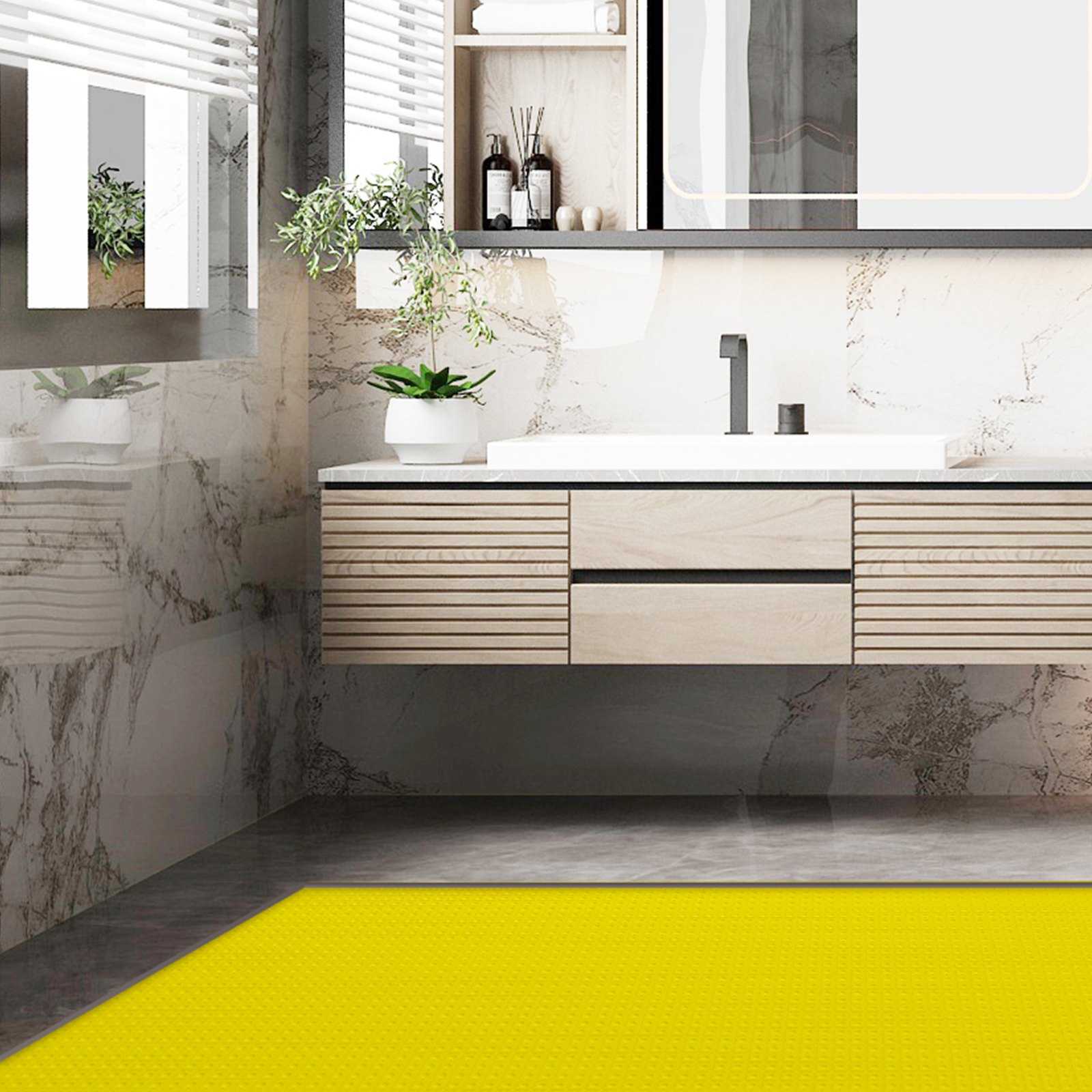 VEVOR Membrana de Polietileno para Desacoplamiento 12,5 x 1 m Rollo de Membrana de Desacoplamiento Grosor 3 mm Membrana para Desacoplar e Impermeabilizar Área de Cobertura 12,5 m² para Baño Cocina