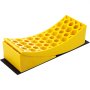 Nivelador para caravana VEVOR de color amarillo con diseño de panal sobre fondo blanco.
