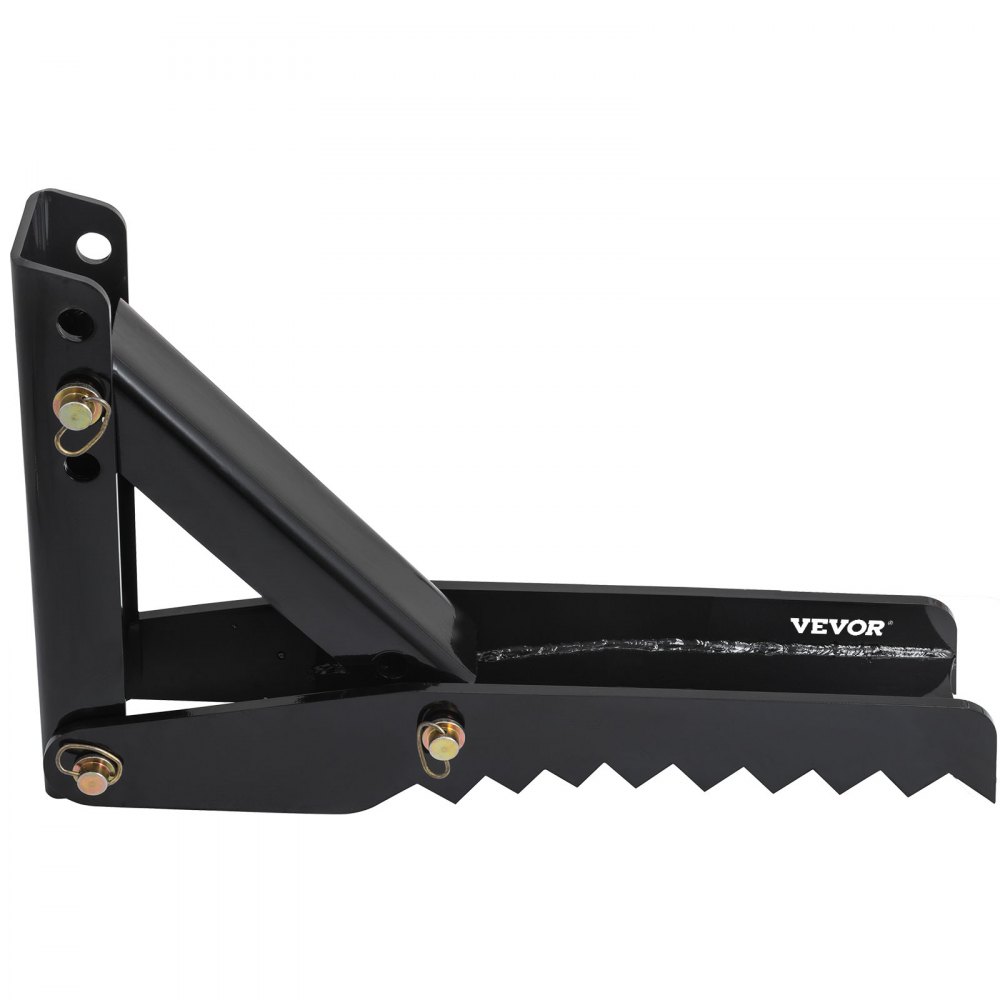 Pulgar retroexcavadora VEVOR en color negro, con un diseño de metal duradero y robusto.