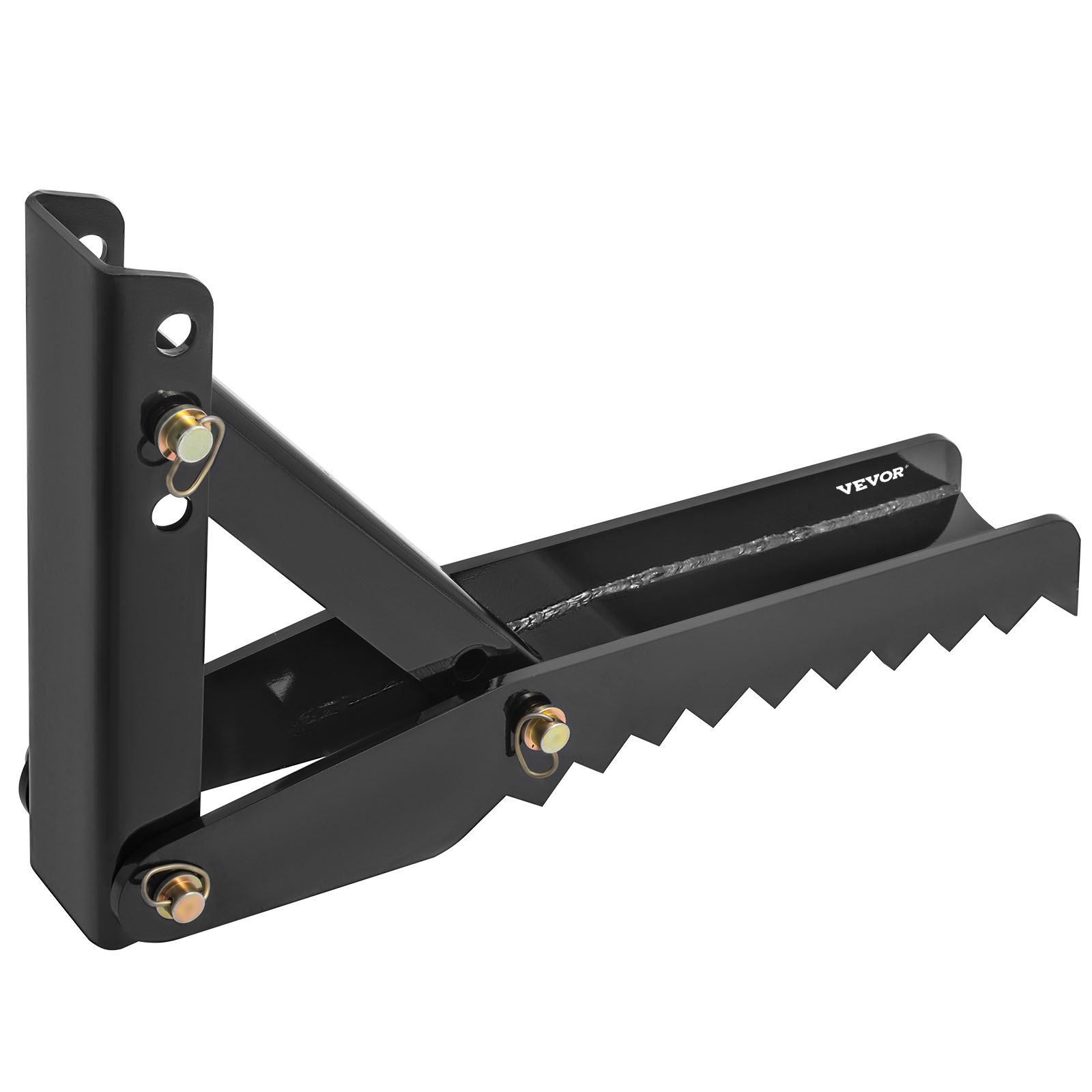 Accesorio de pulgar para excavadora VEVOR negro con borde dentado y pernos ajustables