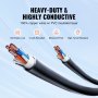 VEVOR Cable de alimentación para RV de 15 m (50 pies), 50 A, resistente, STW 6/3 + 8/1, para generador, enchufe macho NEMA 14-50P, hembra NEMA SS2-50R, con indicador LED, adaptador de 15 A, para RV, generadores, autocaravanas, homologado por ETL.