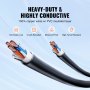 VEVOR Cable de alimentación para RV de 50 pies, 30 A, cable generador STW 3*10 AWG resistente, enchufe hembra NEMA TT-30P macho NEMA L5-30R, con mango indicador LED, adaptador de 15 A, para vehículos