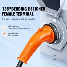 VEVOR Cable de alimentación para RV de 50 pies, 30 A, cable generador STW 3*10 AWG resistente, enchufe hembra NEMA TT-30P macho NEMA L5-30R, con mango indicador LED, adaptador de 15 A, para vehículos