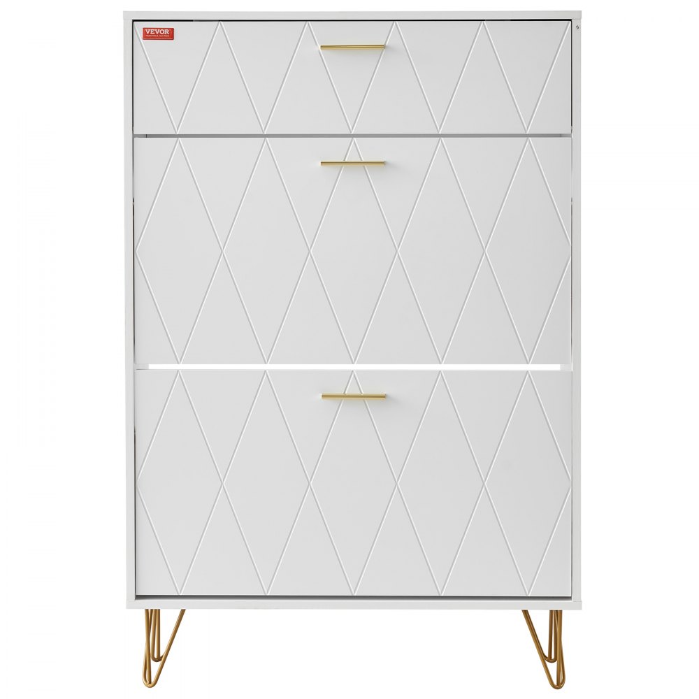 VEVOR Zapatero con 3 cajones abatibles, gabinete de almacenamiento de zapatos para entrada, organizador de almacenamiento de zapatos independiente para tacones, botas, zapatillas en el pasillo, sala de estar