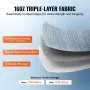 Reemplazo de tela para toldo de RV VEVOR, tela de 11'2" de largo para toldo de 12', tela resistente de PVC de 3 capas de 16 oz para toldo de caravana, toldo para exteriores impermeable y con protección UV para RV, remolque, autocaravana, azul degradado
