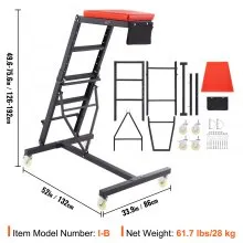 VEVOR Enredadera superior automotriz, con altura ajustable de 49.6" a 75.6", enredadera alta de capacidad de 400 libras, 4 ruedas giratorias, enredadera plegable resistente para reparación y mantenimiento de automóviles