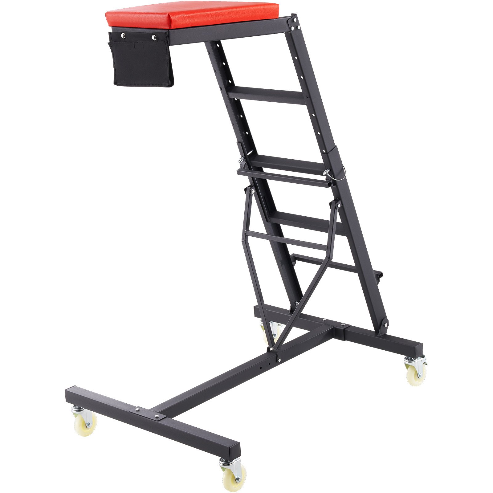 Camilla de taller VEVOR Automotive, con altura ajustable de 126 cm a 192 cm, capacidad de 181 kg, 4 ruedas giratorias, camilla de alta resistencia para reparación y mantenimiento de automóviles.