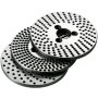 Juego de mesa giratoria VEVOR con tres placas de metal con múltiples orificios perforados.