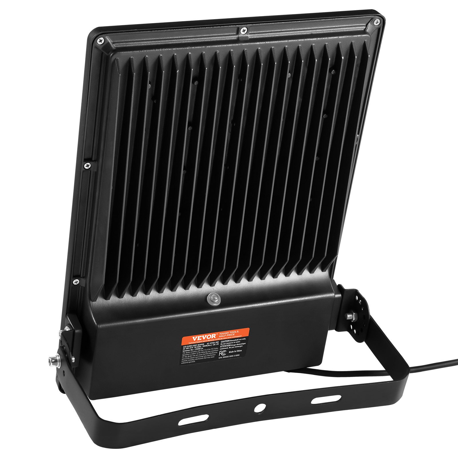 Foco LED para estadios VEVOR, 300 W, 35 000 LM, luz blanca diurna de 6500 K, foco exterior brillante con enchufe, IP65, resistente al agua, para parques infantiles, patios y jardines.