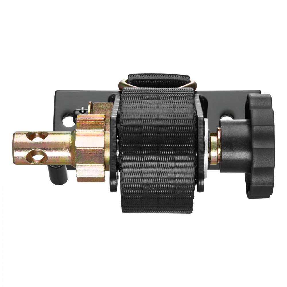 Correas de trinquete VEVOR para portaescaleras, montaje en tubo cuadrado negro, 3,8 cm de ancho x 2,2 m de largo, con ganchos dobles en J, capacidad de carga de 227 kg, correa de carga con hebilla de seguridad (paquete de 2)