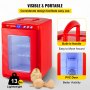 VEVOR Incubadora de Reptiles Roja 25L Incubadora de Laboratorio Científico Incubadora Digital Enfriamiento y Calefacción 5-60 °C Incubadora de Huevos de Reptil 12V/110V Trabajo para Reptiles Pequeños