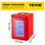 VEVOR Incubadora de Reptiles Roja 25L Incubadora de Laboratorio Científico Incubadora Digital Enfriamiento y Calefacción 5-60 °C Incubadora de Huevos de Reptil 12V/110V Trabajo para Reptiles Pequeños