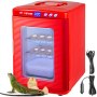 VEVOR Incubadora de Reptiles Roja 25L Incubadora de Laboratorio Científico Incubadora Digital Enfriamiento y Calefacción 5-60 °C Incubadora de Huevos de Reptil 12V/110V Trabajo para Reptiles Pequeños