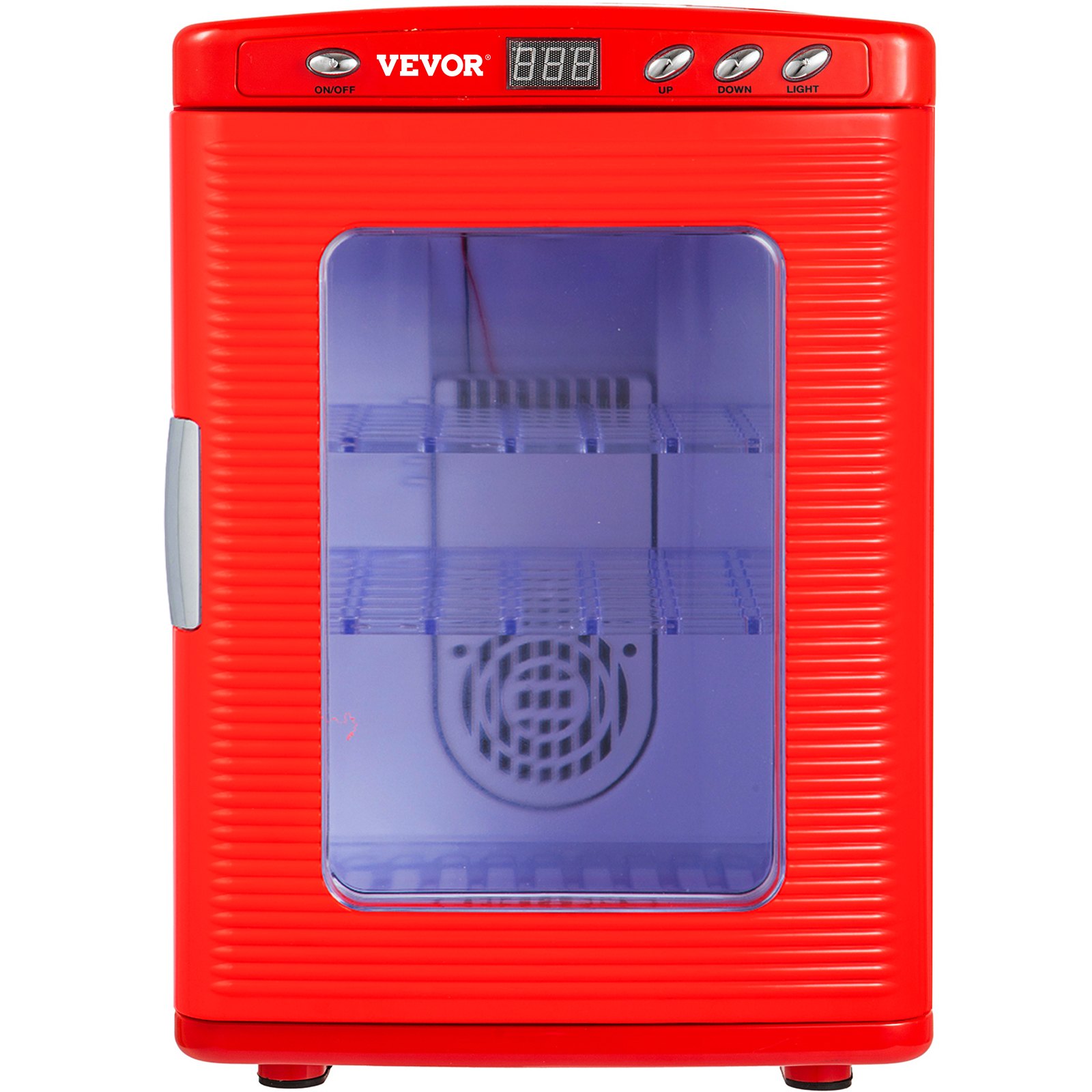 VEVOR Incubadora de Reptiles Roja 25L Incubadora de Laboratorio Científico Incubadora Digital Enfriamiento y Calefacción 5-60 °C Incubadora de Huevos de Reptil 12V/110V Trabajo para Reptiles Pequeños