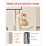 VEVOR Árbol para gatos grande con caja de arena, 183 cm de alto, torre 2 en 1, mueble de varios niveles con postes rascadores de sisal, perchas y hamaca, casa para gatos de interior.