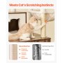 VEVOR Árbol para gatos grande con caja de arena, 140 cm de alto, torre 2 en 1, mueble de varios niveles con perchas, rascadores de sisal, hamaca, casa para gatos de interior