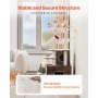 VEVOR Árbol para gatos grande con caja de arena, 137 cm de alto, torre 2 en 1, mueble de varios niveles con perchas, rascadores de sisal, hamaca, casa para gatos de interior