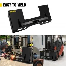 VEVOR Placa de montaje universal para minicargador Accesorio de placa de minicargador de 1/4\" de espesor Capacidad de peso de 3000 libras Placa de montaje de fijación rápida Cargador adaptador de ace