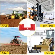 VEVOR Placa de montaje universal para minicargador Accesorio de placa de minicargador de 1/4\" de espesor Capacidad de peso de 3000 libras Placa de montaje de fijación rápida Cargador adaptador de ace