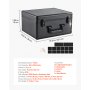 VEVOR Caja de Almacenamiento para Tarjetas Graduadas, 3 Filas 12 Separadores, Capacidad para 180 Tarjetas PSA, 120 SGC, 100 BGS, 520 Protectores o Más de 999 Tarjetas Sueltas, con Cerradura y Llave