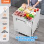 Refrigerador comercial VEVOR de 71 cm para preparar sándwiches y ensaladas, estación de preparación de alimentos refrigerada de acero inoxidable de 2,2 m³ con 1 puerta, refrigerador antiescarcha con cerradura para restaurantes y bares.