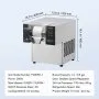 Máquina de hielo comercial VEVOR, 80 kg/24 h, máquina de hielo en copos de nieve, máquina de raspado de hielo de acero inoxidable, máquina eléctrica para hacer conos de nieve, sistema de refrigeración por aire para una rápida disipación del calor, para panaderías y cafeterías.