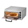 Horno de pizza comercial VEVOR de encimera, 16 pulgadas, de una sola capa, de acero inoxidable, eléctrico, con piedra y asa, multiusos para interiores, ideal para restaurantes, hogares y pretzels.