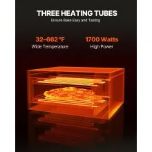 Horno de pizza de encimera comercial VEVOR Horno de pizza eléctrico para pizza de 16" para interiores
