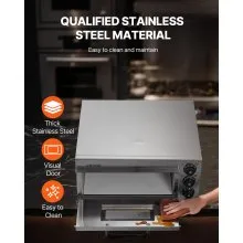 Horno de pizza de encimera comercial VEVOR Horno de pizza eléctrico para pizza de 16" para interiores
