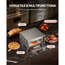 Horno de pizza de encimera comercial VEVOR Horno de pizza eléctrico para pizza de 16" para interiores