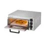 Horno de pizza comercial VEVOR de encimera, 14 pulgadas, de una sola capa, de acero inoxidable, eléctrico, con piedra y asa, multiusos para interiores, ideal para restaurantes, hogares y pretzels.