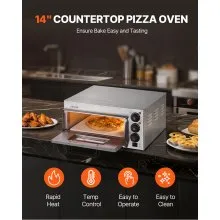 Horno de pizza de encimera comercial VEVOR Horno de pizza eléctrico para pizza de 14" para interiores