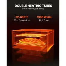 Horno de pizza de encimera comercial VEVOR Horno de pizza eléctrico para pizza de 14" para interiores