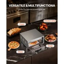 Horno de pizza de encimera comercial VEVOR Horno de pizza eléctrico para pizza de 14" para interiores