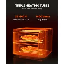 Horno de pizza de encimera comercial VEVOR Horno de pizza eléctrico para pizza de 14" para interiores