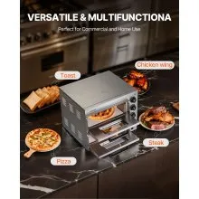 Horno de pizza de encimera comercial VEVOR Horno de pizza eléctrico para pizza de 14" para interiores