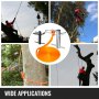 VEVOR Whoopee Sling 14 pies, Port Wrap Eye Sling 5/8 pulgadas, Port Wrap Sling con puerto de acero inoxidable A Wrap, Whoopie Sling Arborist Rope 4409LBS Capacidad de peso, dispositivo de fricción para registradores plateados