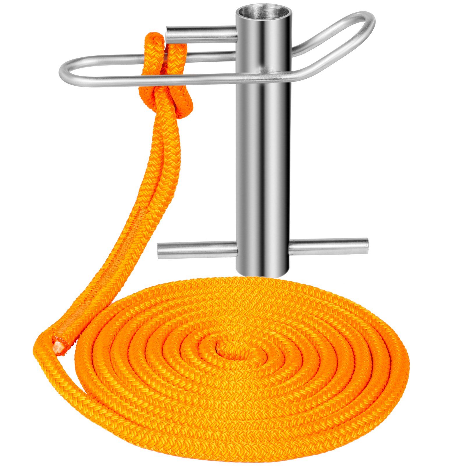 VEVOR Whoopee Sling 14 pies, Port Wrap Eye Sling 5/8 pulgadas, Port Wrap Sling con puerto de acero inoxidable A Wrap, Whoopie Sling Arborist Rope 4409LBS Capacidad de peso, dispositivo de fricción para registradores plateados