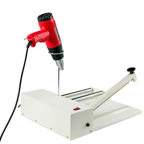 Sellador de envoltura retráctil VEVOR de 12 "? Máquina de envoltura retráctil i-bar de 450 W, sellador de envoltura con pistola de calor y traje de película retráctil para película de PVC POF